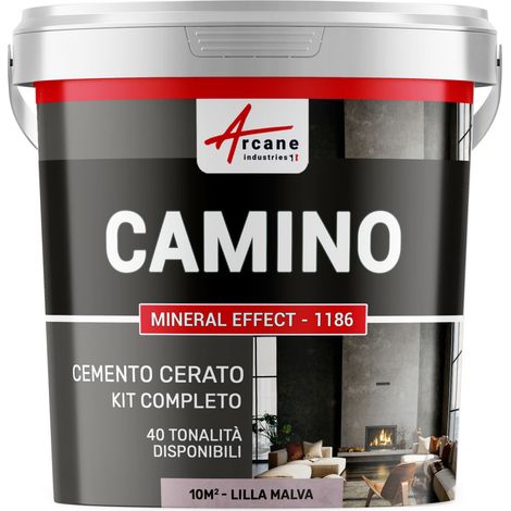 Kit microcemento camino - 10 m² (in 2 strati) Lilla Malva - ARCANE INDUSTRIES