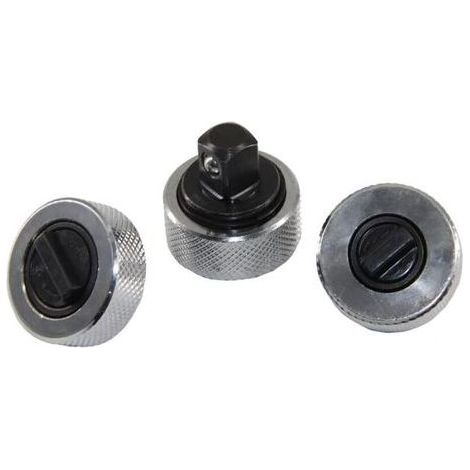 Lntyq 3 PièCes Mini Clé à Douille à Cliquet en Acier Entier Douille à Cliquet Doigt PoignéE à Cliquet RéVersible 1/4 Pouces 3/8 Pouces 1/2 Pouces Drive (1/5)