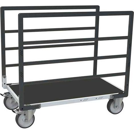 Carrello modulare a tubo con 2 sponde - Piano antiscivolo 1115x710mm - Portata 500kg - 806724633
