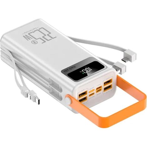 Banque D'alimentation Recharge Rapide 22,5w 26000mah 4 Ports Usb + 3 Type-c Poignée Transport Q-xd7 (1/4)