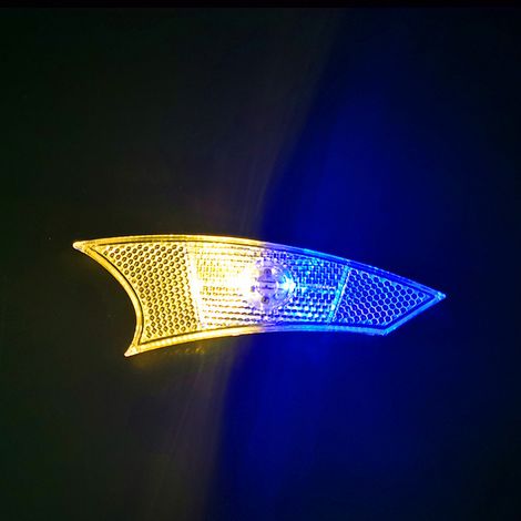 luci per ruote di bicicletta, luci a LED per ruote di bicicletta con 2 modalità lampeggianti, luci a raggi per pneumatici al neon a LED impermeabili, luci per ruote di bicicletta, giallo + blu