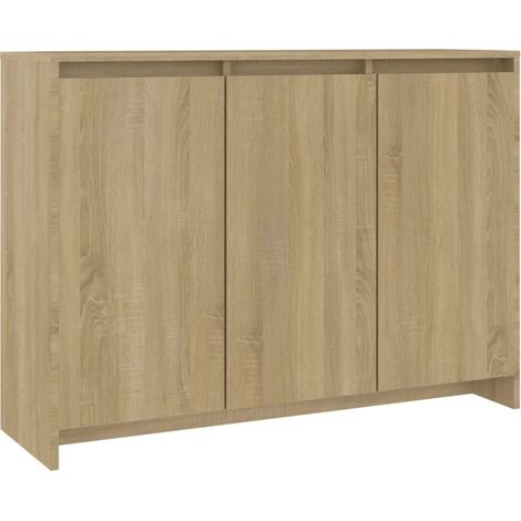 Sideboard Sonoma Oak 102x33x75 cm Engineered Wood vidaXL