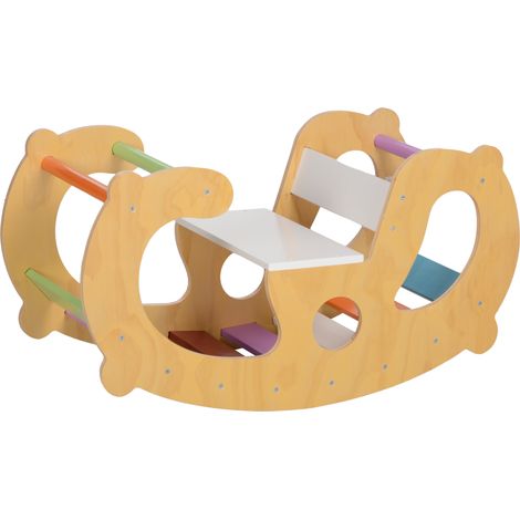 2 en 1 Arche escalade enfants 18 à 48 mois, chaise à bascule arc-en-ciel pour garçons & filles, tout-petits (1/5)