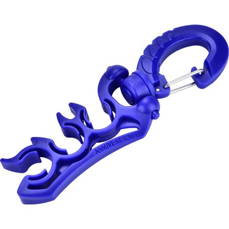 Support de Double Tuyau BCD Plongée Sous-Marine avec Clip et Attache (Bleu) (1/5)