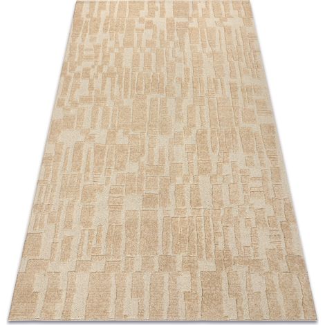 FLUX 461.133.SA132 Wollteppich OSTA - Geometrisch, Strukturell, Loft creme / beige beige 120x170 cm