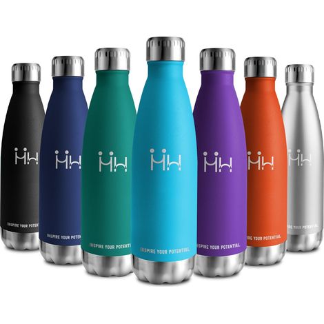 Gourde Isotherme 750ml, Étanche, Bouteille d'eau Double Paroi, Gourde Métal sans BPA, Réutilisable, Bouteille Isotherme en Acier Inoxydable, Gourde Inox pour Sport, Gym, École, Bureau, Randonnée (1/5)