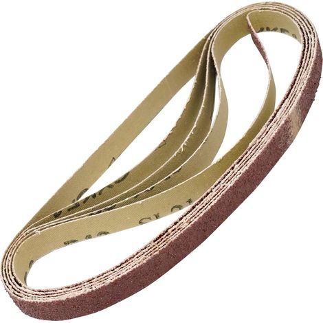 Dapetz ® Sanding Belts 13mm x 457mm, 5 Pieces Sander Belts 120 Grit Aluminum Oxide for Black+Decker Belt Sander, Ideal for Grinding, Sharpening, and Dedusting Wood, Paint, Varnish