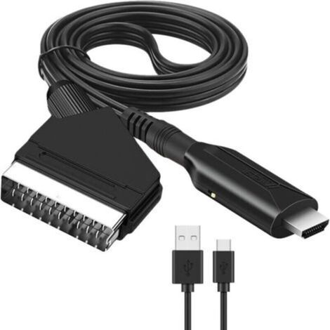 Cable SCART a HDMI, Adaptador SCART a HDMI, Convertidor SCART a HDMI todo en uno (1/4)