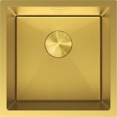 Mexen Trixo évier en acier inoxydable 1 bac 440 x 440 mm, doré HC - 6413441000-55HC (1/5)