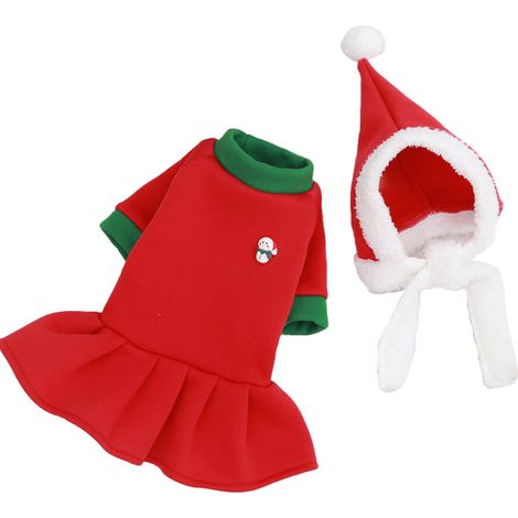 Costume Fête - Costume Chien Chat Noël Nouvel An - Taille Réglable - Pour Animal Domestique - 1 Pièce (1/5)