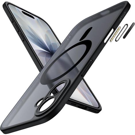 Handyhülle iPhone 17 MagSafe Stoßfest Kamerabutton Schwarz (1/5)
