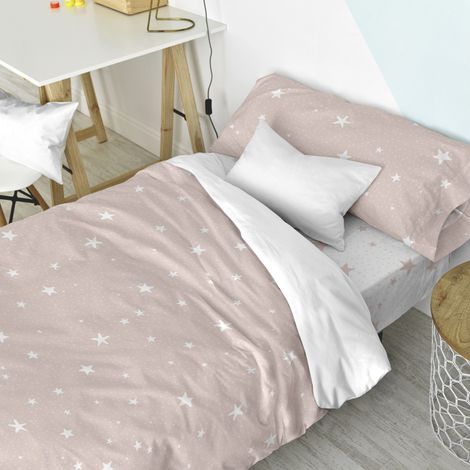 Ensemble nordique Little Star 2 pièces 155x220 cm (lit 80/90) Rose (1/5)