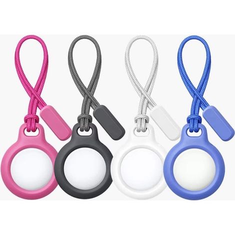 Anillo protector con cordón (protector AirTag, accesorio resistente a arañazos, juego de cuatro piezas) (1/4)