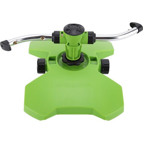 Arroseur Rotatif Réglable 360 Degrés - 2 Bras - Pour Arrosage Extérieur Jardin Balcon Serre - 26 x 20 x 12 cm - Vert (1/5)