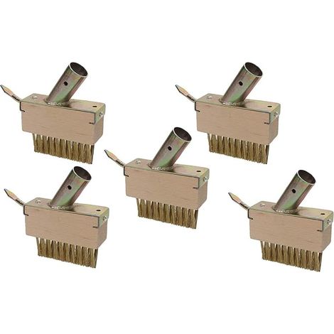 Lot de 5 brosses à joints anti-mauvaises herbes avec poils et grattoir en métal pour le nettoyage des mauvaises herbes de jardin pour les espaces étroits et les trottoirs (1/5)