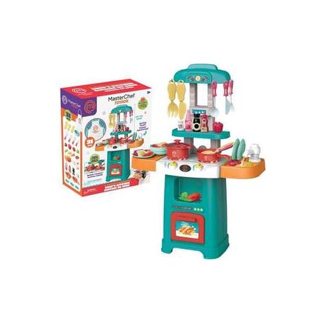 COCINA ELECTRÓNICA MASTERCHEF JR CON 31 ACCESORIOS LUCES Y SONIIDOS. 42,5 CM ALTA.