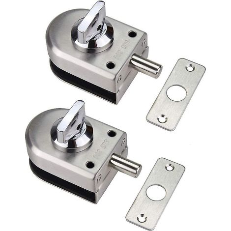 Serrure de porte en acier inoxydable pour porte vitrée