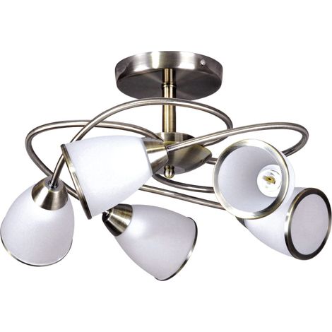 Lustre PLATO KJSL6059/5AB Kaja patine blanc 5xE14 métal (1/2)