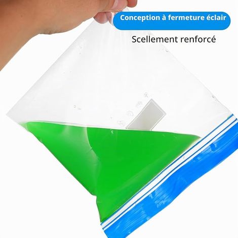 Sac Congelation Zip Sachet Zip Refermable Sac de Congelation Ziplock Bag à Fermeture éclair pour Sandwichs Légumes Fruits Viande Céréales 3 Tailles (1/4)