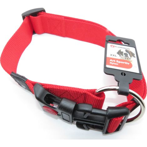 Collier Ziggi rouge 55 -75 cm 40 mm  taille XL pour chien - Flamingo (1/4)