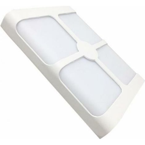Lampada applique led 18w doppio a quadrotti colore bianco ip44 (1/2)