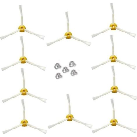 Brosse latérale pour irobot Roomba Série 500 600 700 (Rouge, 10 pcs Brosse latérale à 3 bras) (1/4)