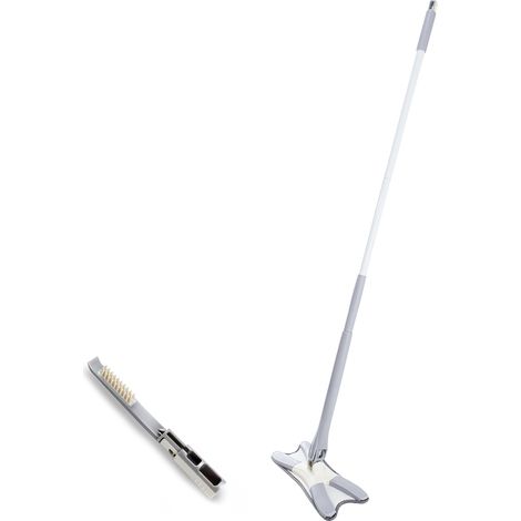 Mop microfibre pour laver le sol avec tête plate auto-serrante