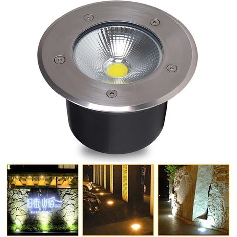 LED-Einbaustrahler für den Außenbereich, wasserdicht (IP66), 85–265 V, für Garten, Platz, Terrasse, Rasen, Wege und Landschaftsbeleuchtung (Farbe: Warmweiß, Größe) (1/5)