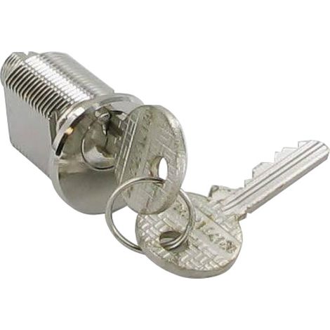Thirard – Serrure de boîte aux lettres chromée – Mécanisme à goupilles – Pour porte jusqu'à 23 mm d'épaisseur – Livrée avec 2 clés en acier nickelé