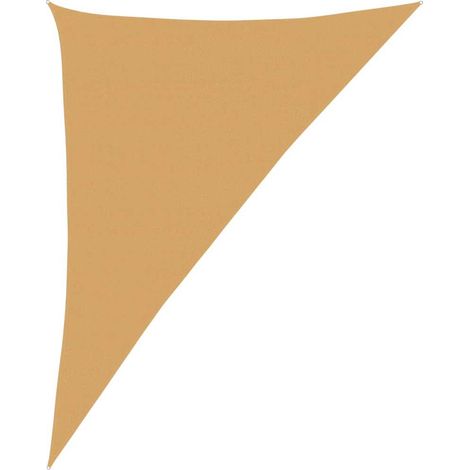 vidaXL Voile d'ombrage 160 g/m² triangulaire sable 4x5x6,8 m PEHD (1/5)
