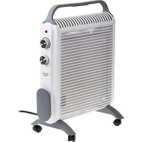 Adler AD 7750, Convector Heater Calefactor Eléctrico con Termostato Ajustable y Tres Niveles de Potencia, Blanco (1/5)