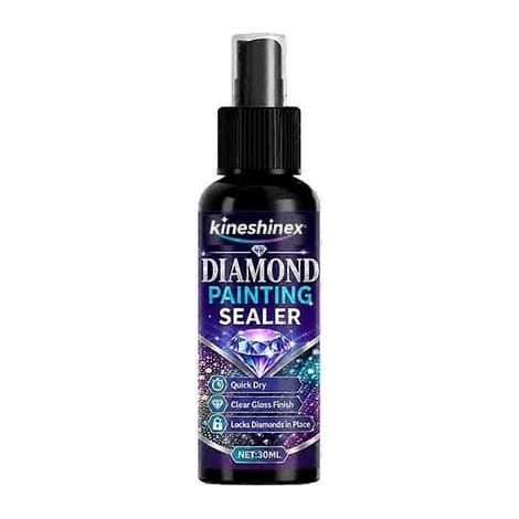 Vernis transparent brillant pour peinture diamant, en spray, séchage rapide, 30 ml (1/4)