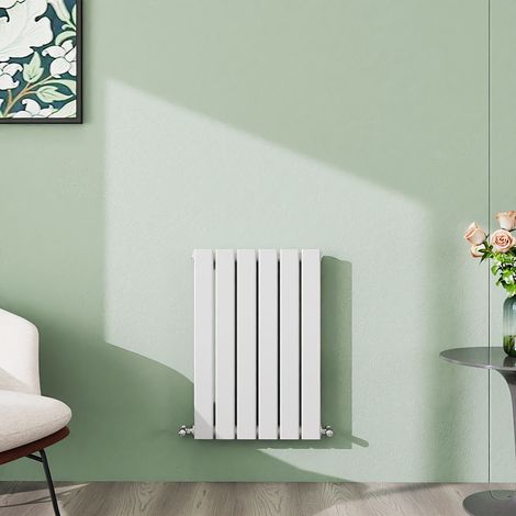 AICA 600x408mm Grey White Horizontal Designer Radiator Single Flat Panel Heating UK (1/5)