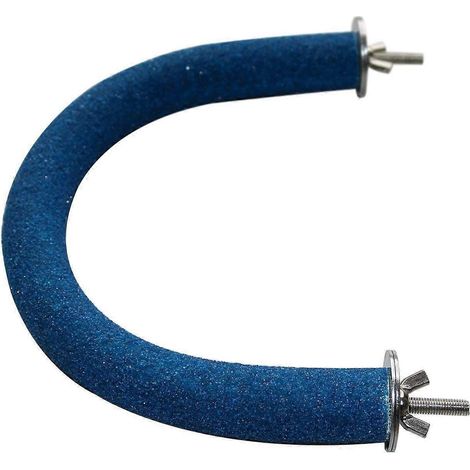 Perchoir pour perroquet, support en forme de U en sable de quartz, bâtonnet à surface rugueuse pour griffer les pattes des oiseaux, grands perchoirs pour perruches, aras, perroquets, jouet pour cage ( (1/5)