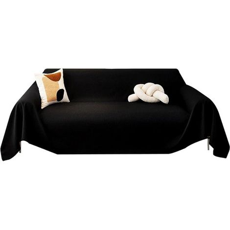 Sofabezug Ecksofabezug Zweisitzerbezug Ganzjahresbezug Sofakissen Wasserdichter Sofabezug Dickes Ripstop Gewebe Polyester Sofabezug Schwarz Verst (1/5)