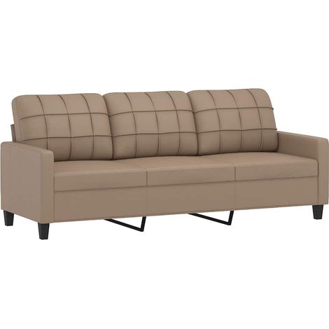 3-Sitzer-Sofa Cappuccino-Braun 180 cm Kunstleder vidaXL