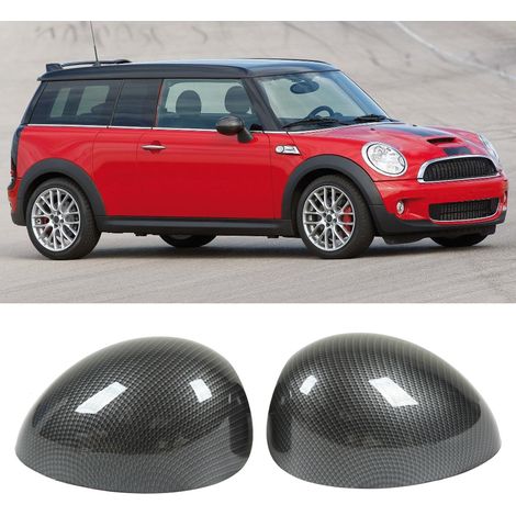 (Pièces de rechange) Coques de rétroviseurs texturées en fibre de carbone (une paire, gauche et droite) Pour Mini Cooper R55 R56 R57 R58 R59 R60 R61 2007-2016 (GZ.FK057TWL/R) (1/5)