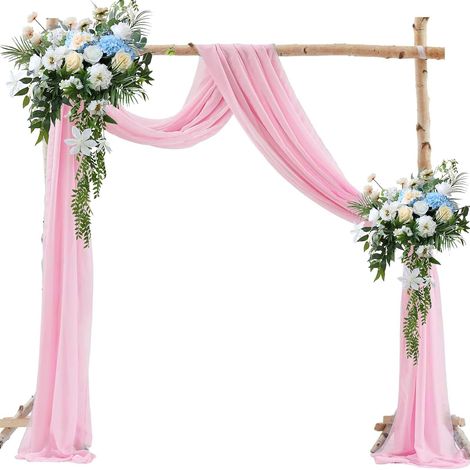 1 Rideau Tulle, Tissu Mousseline Extensible, Décoration Arche Mariage, Fond Photographie Cérémonie