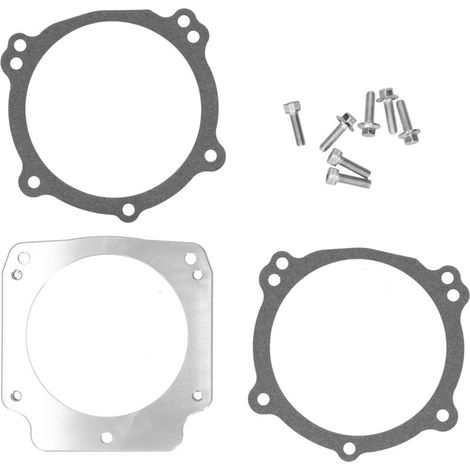 Adaptador de cuerpo de aceleración de aleación de aluminio, resistente, con 2 juntas, adaptador de cuerpo de aceleración de 7 tornillos con orificio pasante de 3,6 pulgadas para el cuerpo de aceleraci