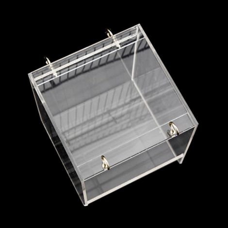 Boîte de bain pour perroquet, baignoire en plastique transparente suspendue pour petits oiseaux