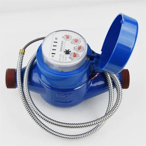 JSSEVN - DN20 Débitmètre, Compteur électronique à lecture directe photoélectrique distance intelligent d'eau avec vanne (1/4)