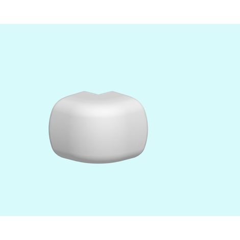 angle extérieur - pour goulotte de climatisation - 90 x 60 mm - blanc - iboco 06821 (1/3)