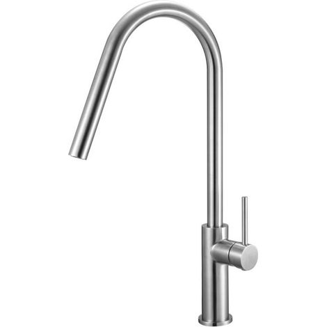 Kibath Grifo Cocina monomando FAL acabado CROMO cepillado fabricado en latón (1/5)