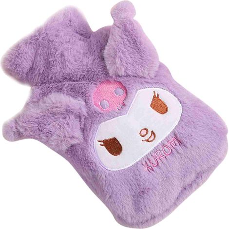 Bouillotte 1000ml en peluche douce, grande capacité, cartoon amovible, chauffe-eau hiver, type B, couverture chaude réutilisable. (1/5)