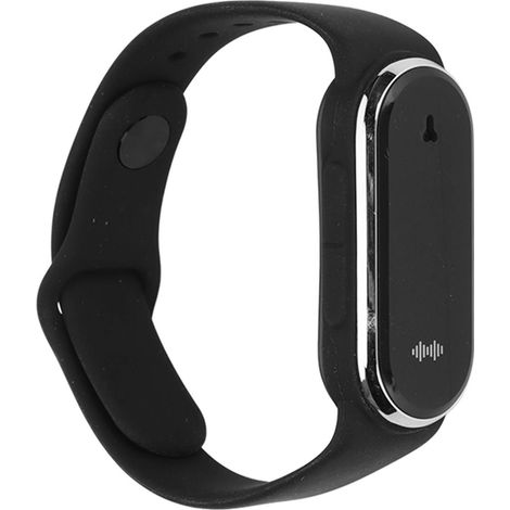 Bracelet anti-moustiques à ultrasons rechargeable avec affichage de l'heure et mesure de la température (noir) (1/5)