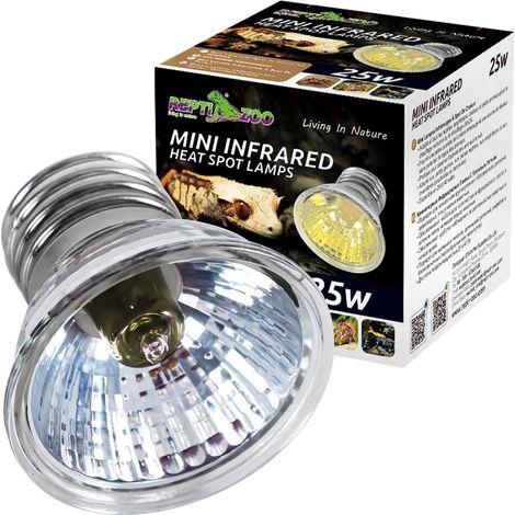 Ampoule chauffante halogène infrarouge 25W E27 pour terrarium à reptiles (1/4)