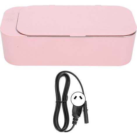 Nettoyeur Ultrasonique pour Bijoux et Pinceaux de Maquillage, Machine de Lavage à Ultrasons 220V-240V, YM-006, Rose, Prise AU (1/5)