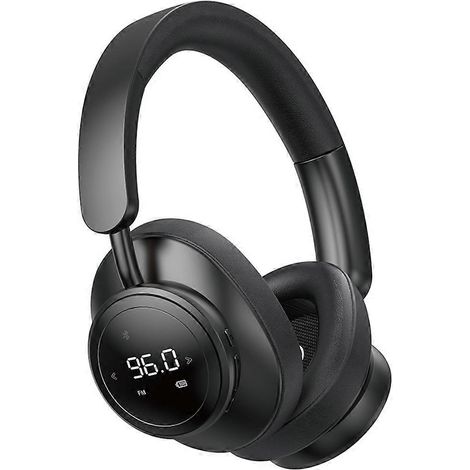 Sans Fil Casque Casque avec Micro Pliable Circum-auriculaire Bluetooth 5.3 Écouteur Supporte Carte TF Radio FM Noir (1/5)