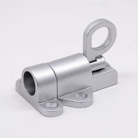 1 verrou à ressort automatique en alliage d'aluminium argenté et noir (1/3)