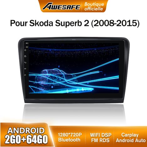AWESAFE Autoradio Android 13 pour Skoda Superb 2(2008-2015) 2Go+64Go 10'' Écran Tactile Carplay Android Auto GPS WiFi FM (1/5)